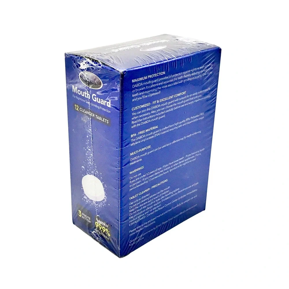 Dabida Mouth Guard For Safeguarding Teeth Against Grinding 4 Guards + Cleanser‎